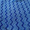 Mikrofiber Mavi Zikzak W Şekil Çözgü 80/20 Paspas Bükülmüş Kumaş 150 cm Genişlik 550gsm